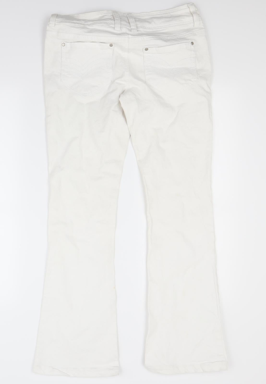 MK Womens White  Denim Bootcut Jeans Size 10 L29 in