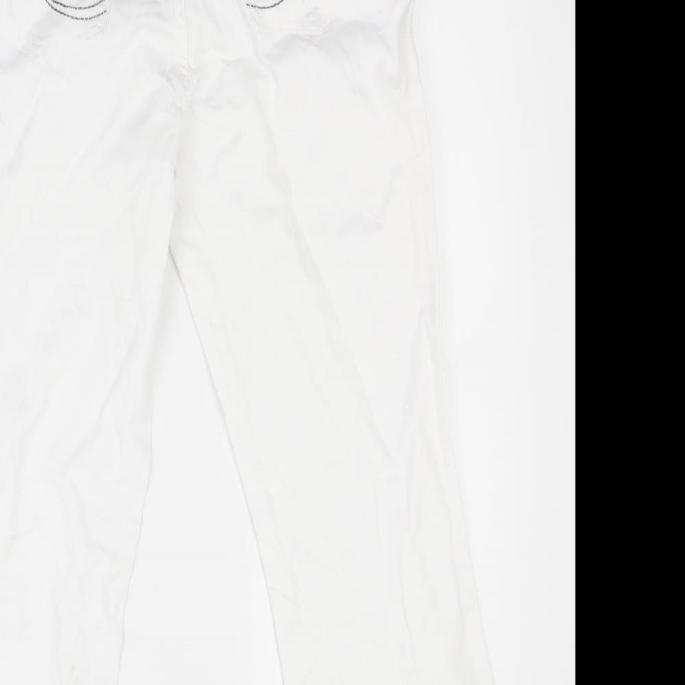Marble Womens White  Denim Cropped Jeans Size 10 L20 in