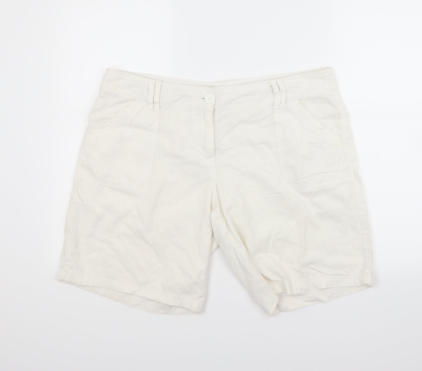 NEXT Womens White   Chino Shorts Size 16