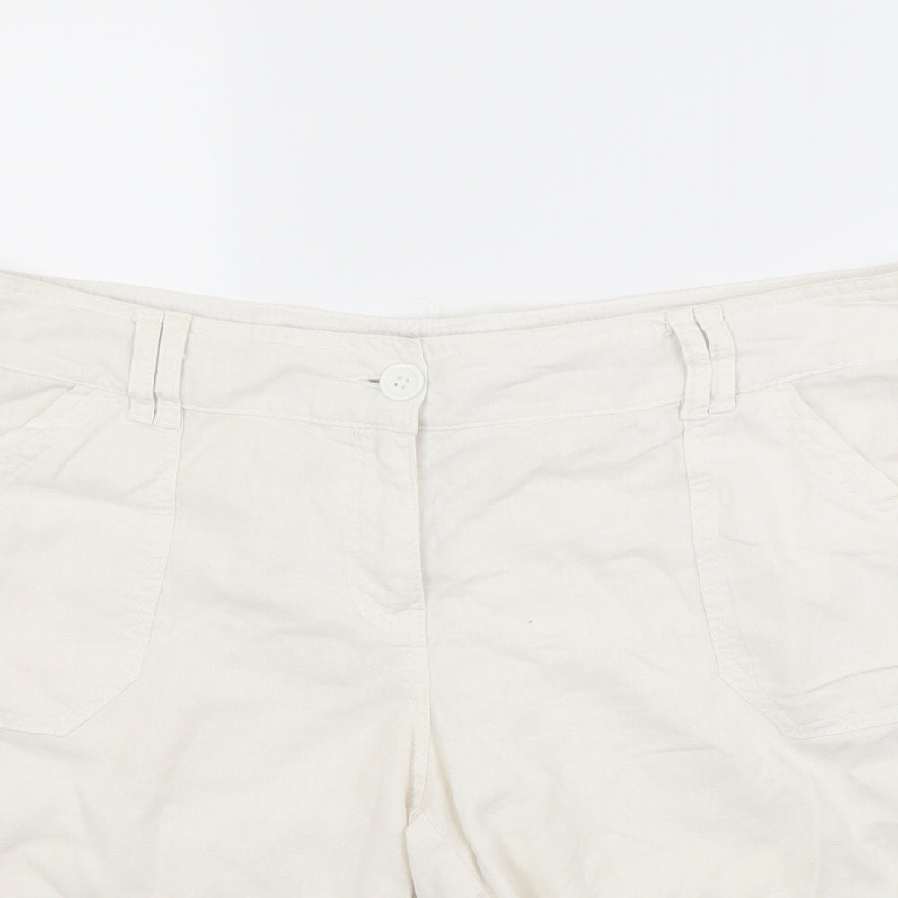 NEXT Womens White   Chino Shorts Size 16