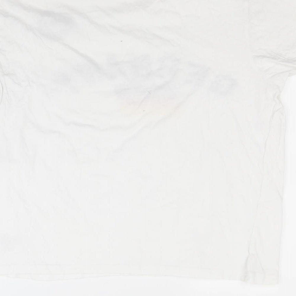 Brave Soul Womens White   Basic T-Shirt Size L  - German Football