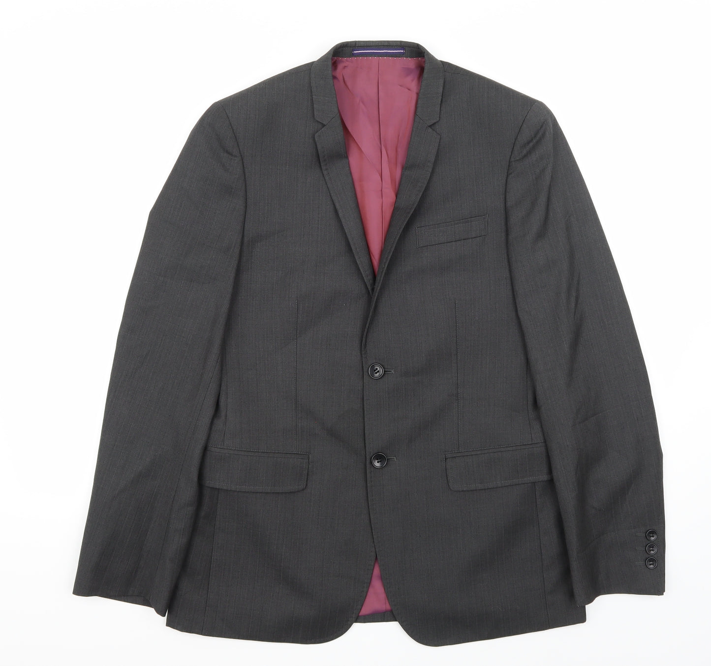 Trueman Mens Grey   Jacket Suit Jacket Size 36
