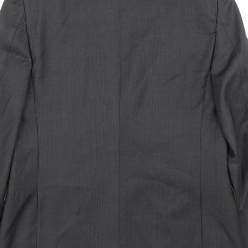 Trueman Mens Grey   Jacket Suit Jacket Size 36