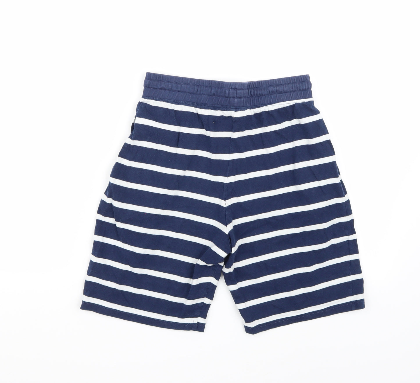Marks and Spencer Boys Blue Striped  Sweat Shorts Size 10-11 Years