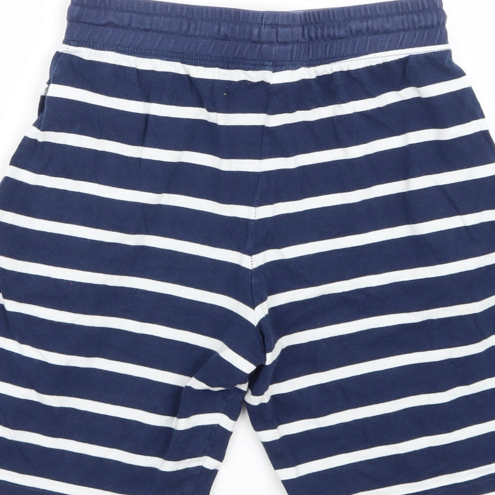 Marks and Spencer Boys Blue Striped  Sweat Shorts Size 10-11 Years