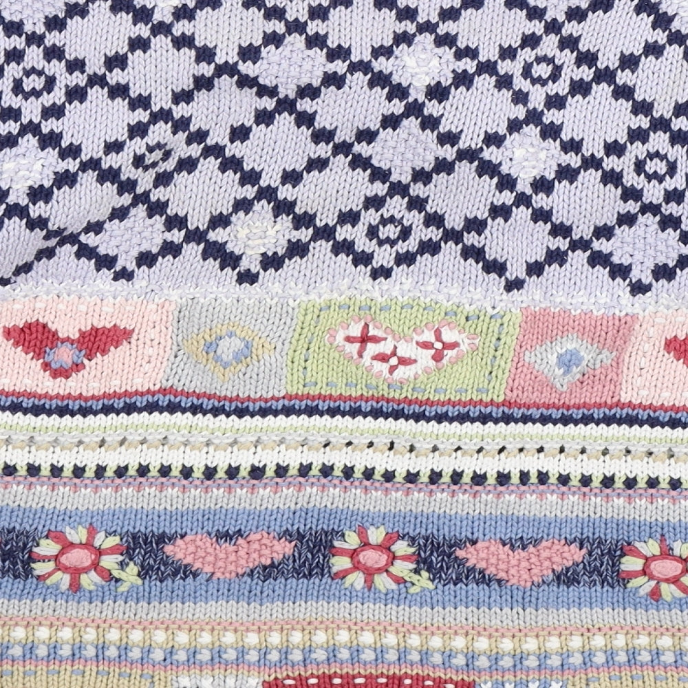 NEXT Womens Multicoloured Geometric Knit Cardigan Jumper Size L