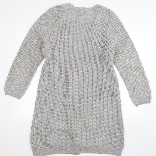 New Look Womens Grey  Knit Cardigan Jumper Size 14