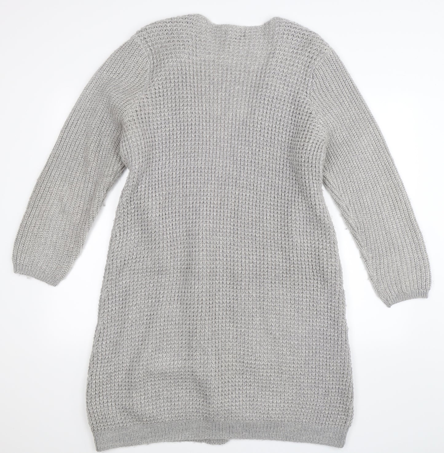 New Look Womens Grey  Knit Cardigan Jumper Size 14