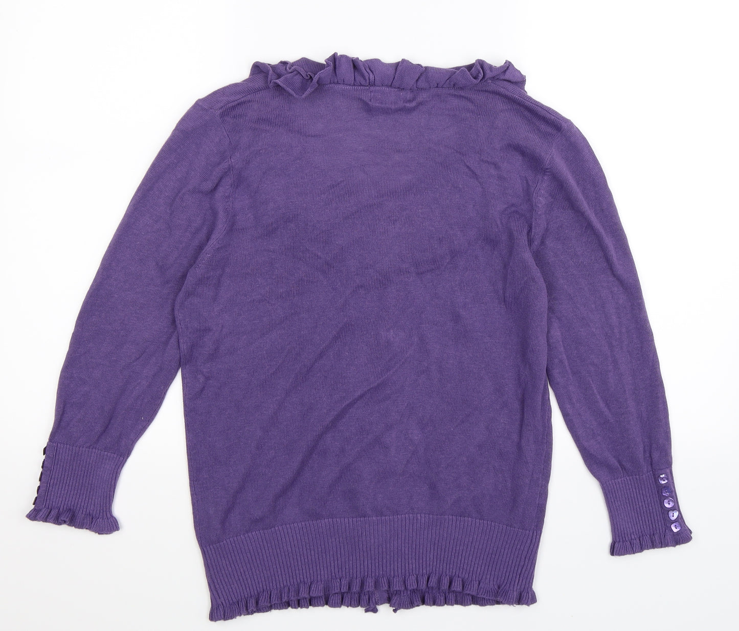 Per Una Womens Purple  Knit Cardigan Jumper Size 12
