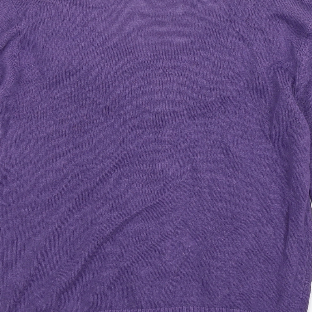 Per Una Womens Purple  Knit Cardigan Jumper Size 12
