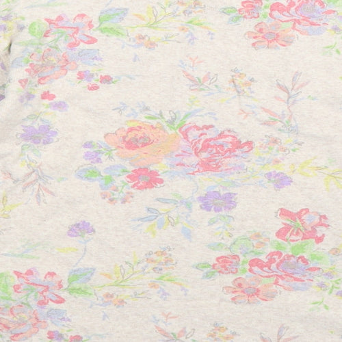 NEXT Girls Beige Floral  Pullover Sweatshirt Size 9 Years