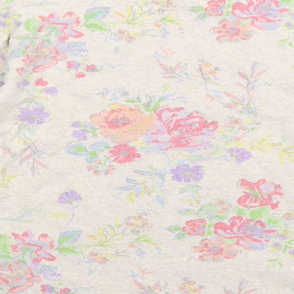 NEXT Girls Beige Floral  Pullover Sweatshirt Size 9 Years