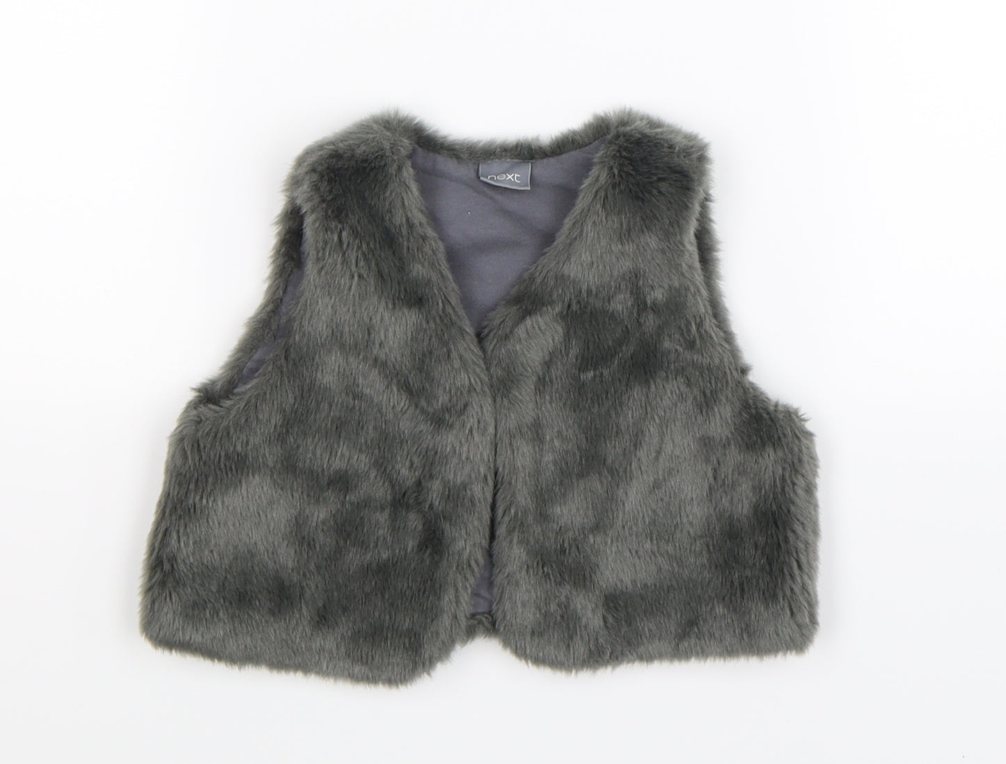 NEXT Girls Grey   Gilet Waistcoat Size 2-3 Years