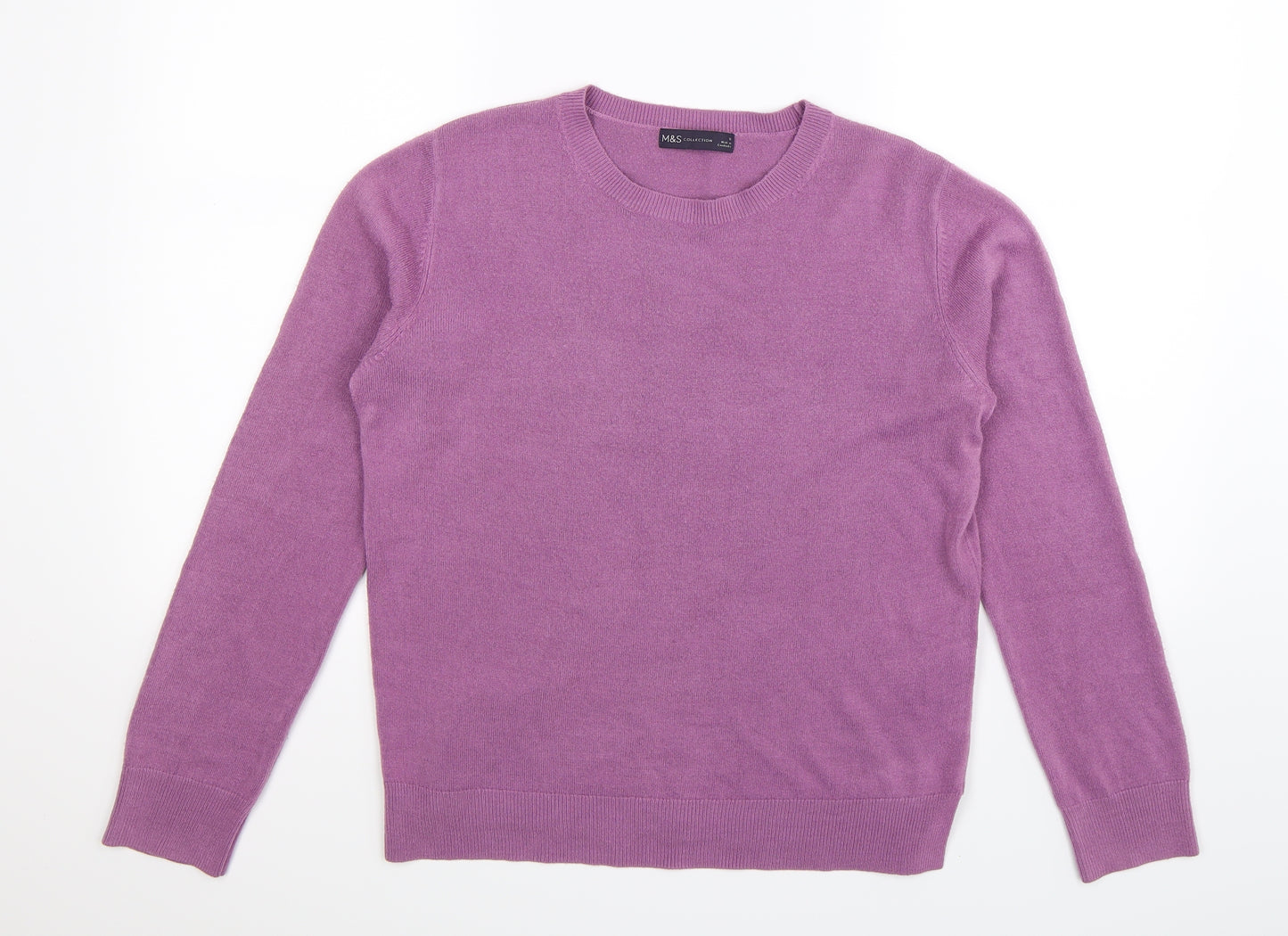 Marks and Spencer Womens Purple  Knit Pullover Jumper Size 12