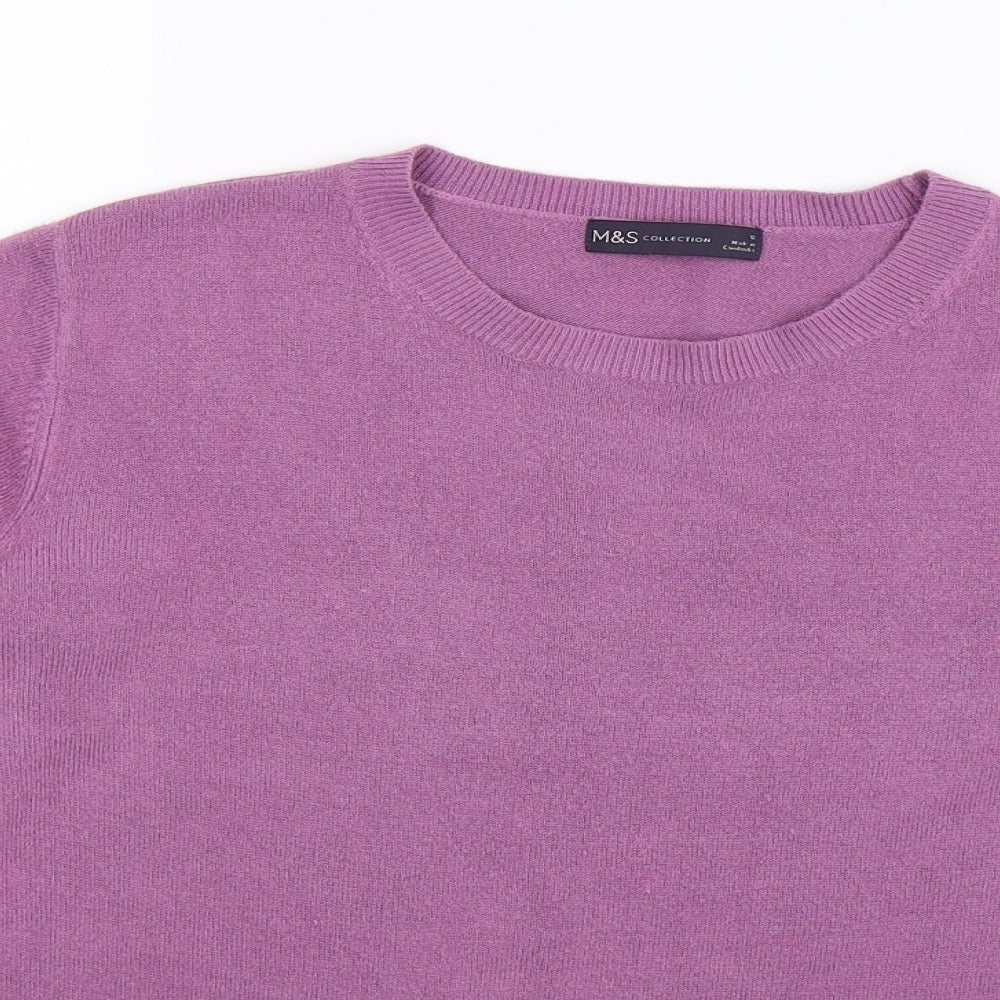 Marks and Spencer Womens Purple  Knit Pullover Jumper Size 12