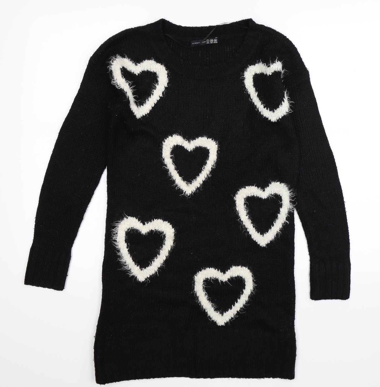 Atmosphere Womens Black  Knit Jumper Dress  Size 8