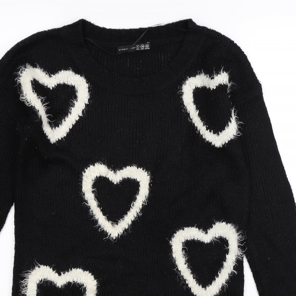 Atmosphere Womens Black  Knit Jumper Dress  Size 8
