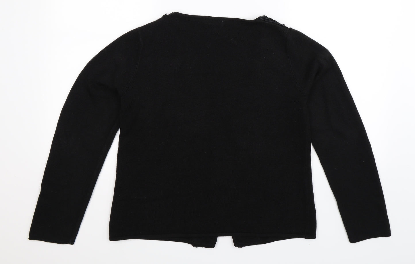 Per Una Womens Black  Knit Cardigan Jumper Size 14