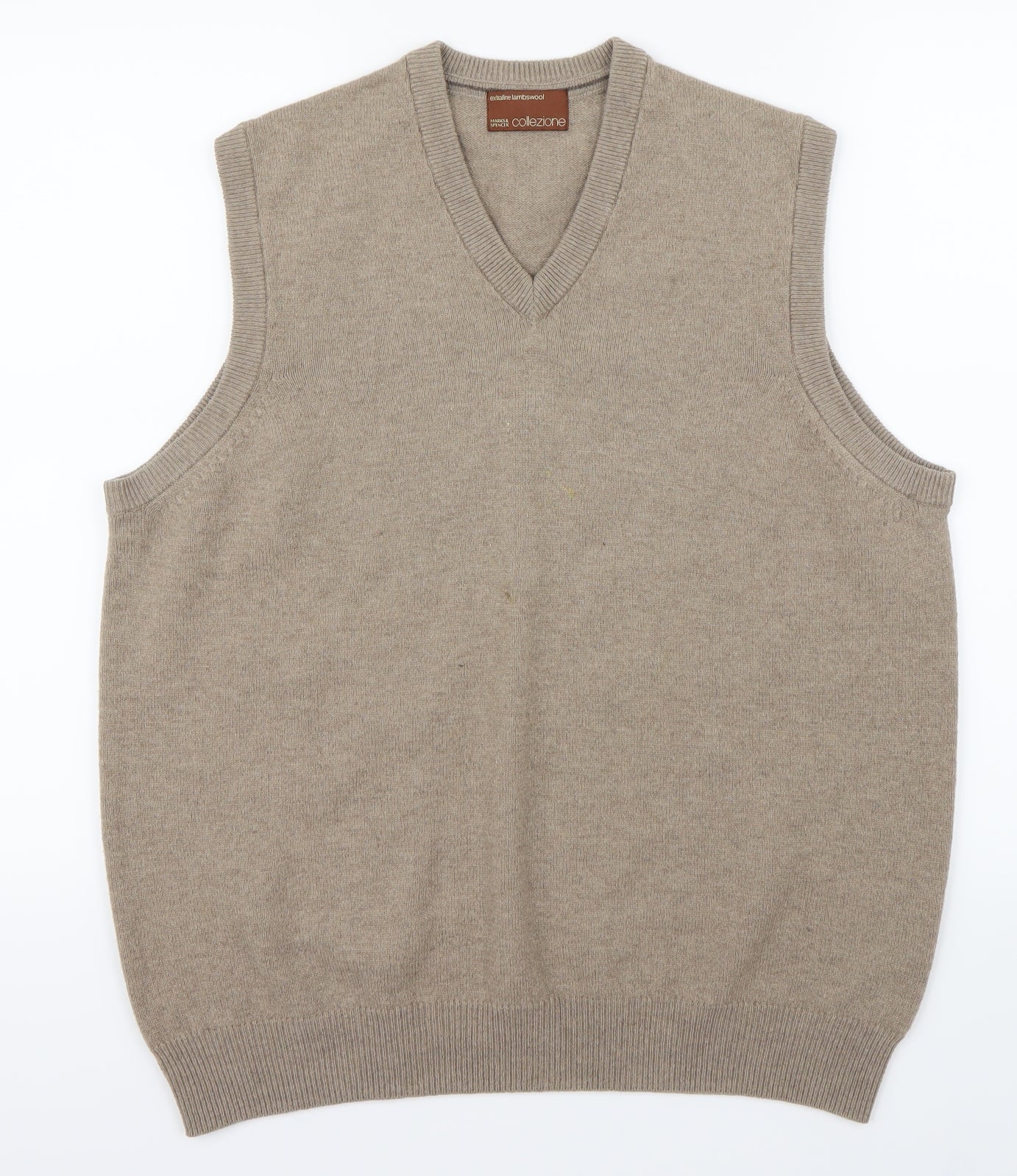 Marks and Spencer Mens Beige   Vest Jumper Size M