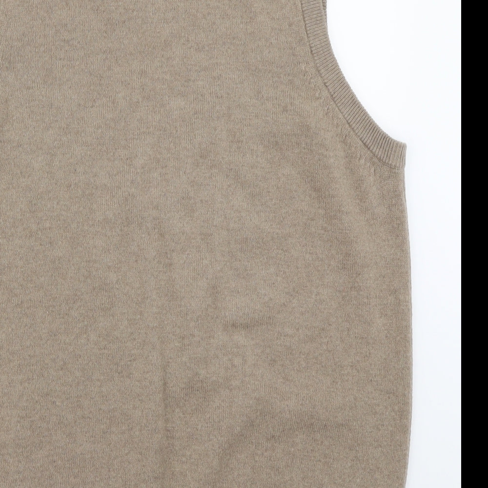 Marks and Spencer Mens Beige   Vest Jumper Size M