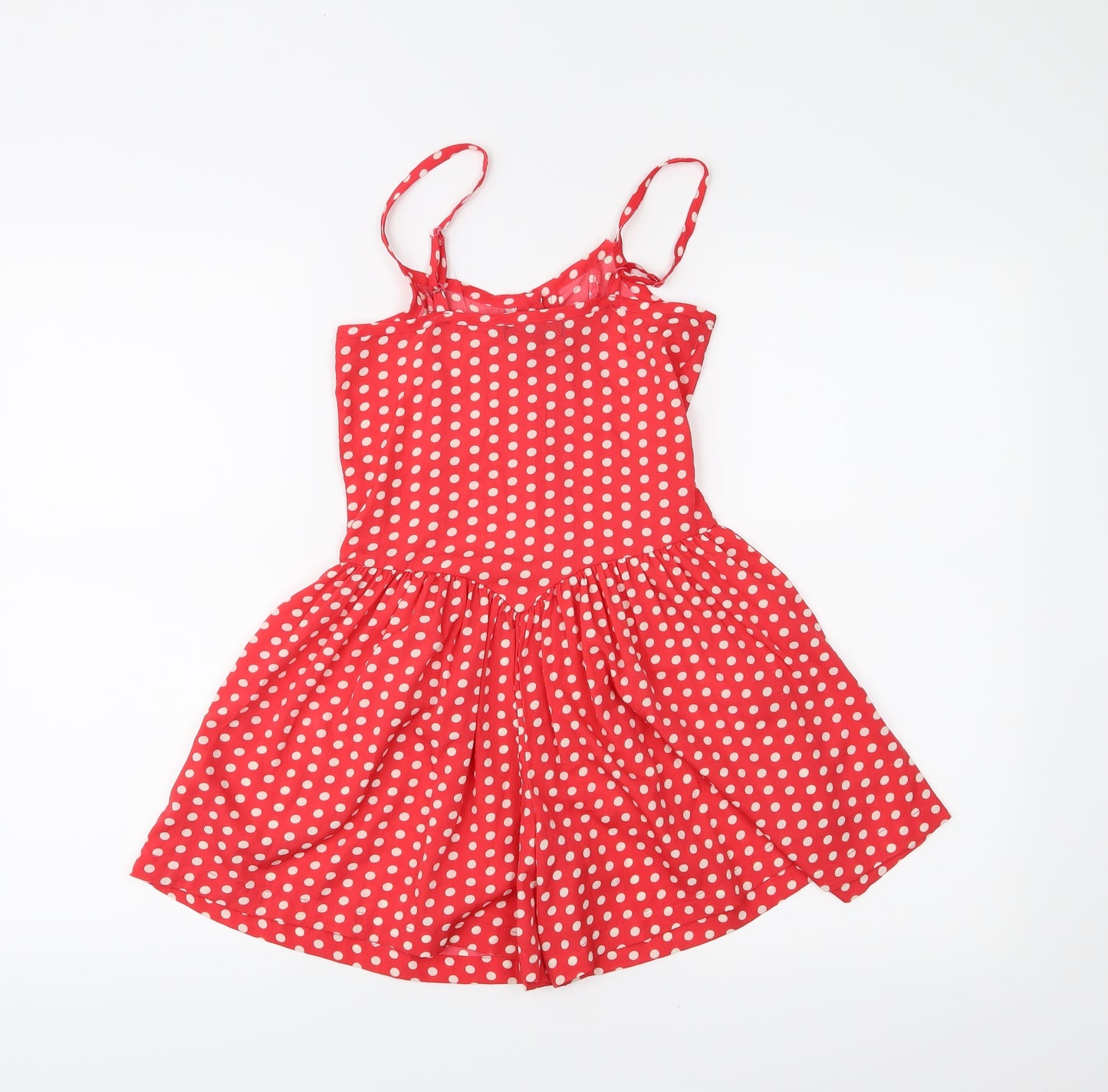 YD Girls Red Polka Dot  Romper One-Piece Size 7-8 Years