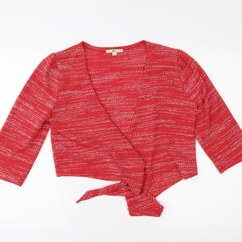 Klass Womens Red   Cardigan Jumper Size M  - Cropped