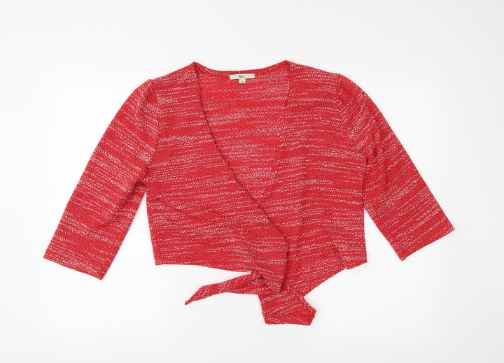 Klass Womens Red   Cardigan Jumper Size M  - Cropped