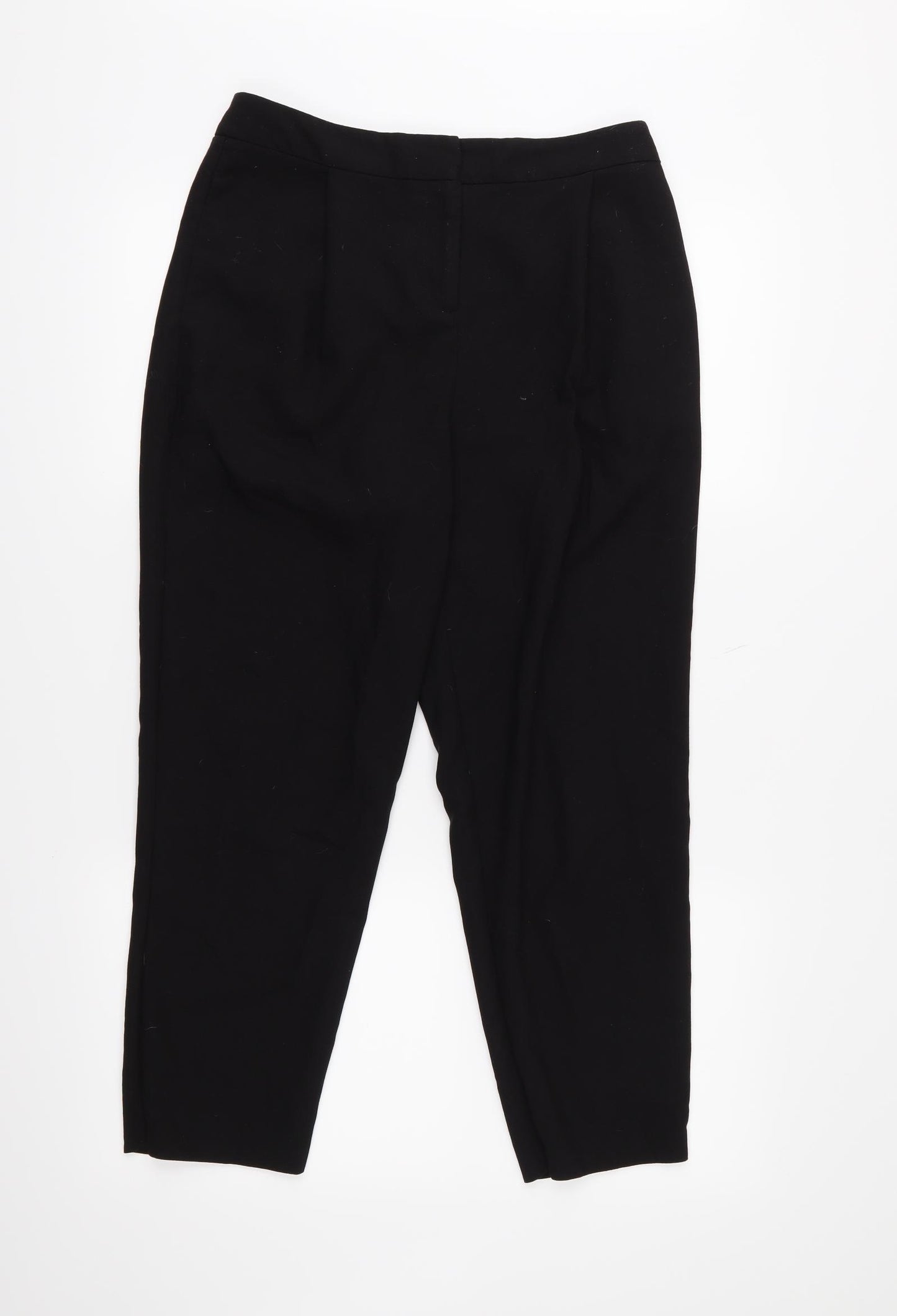 Oasis Womens Black   Cropped Trousers Size 10 L24 in