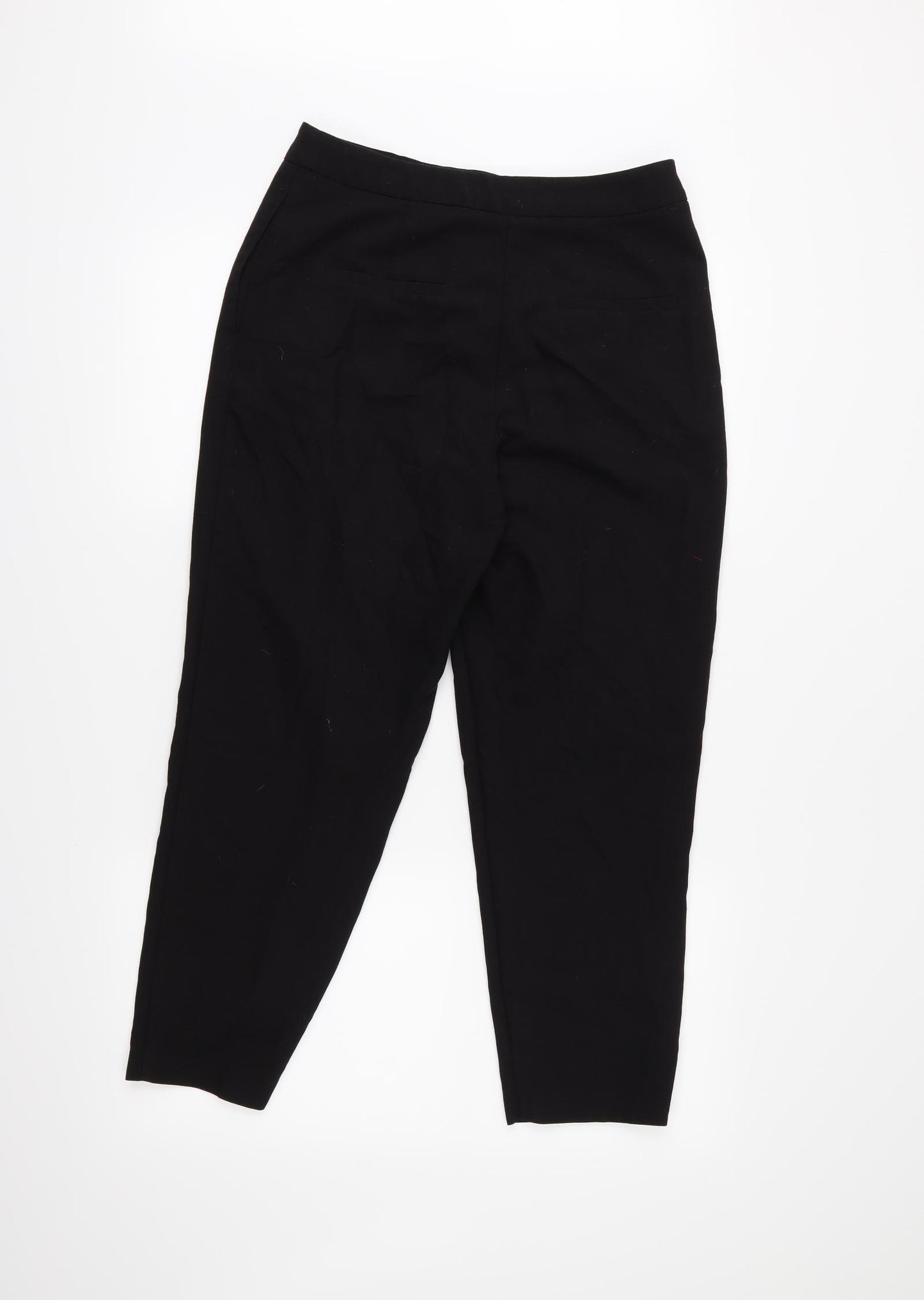 Oasis Womens Black   Cropped Trousers Size 10 L24 in