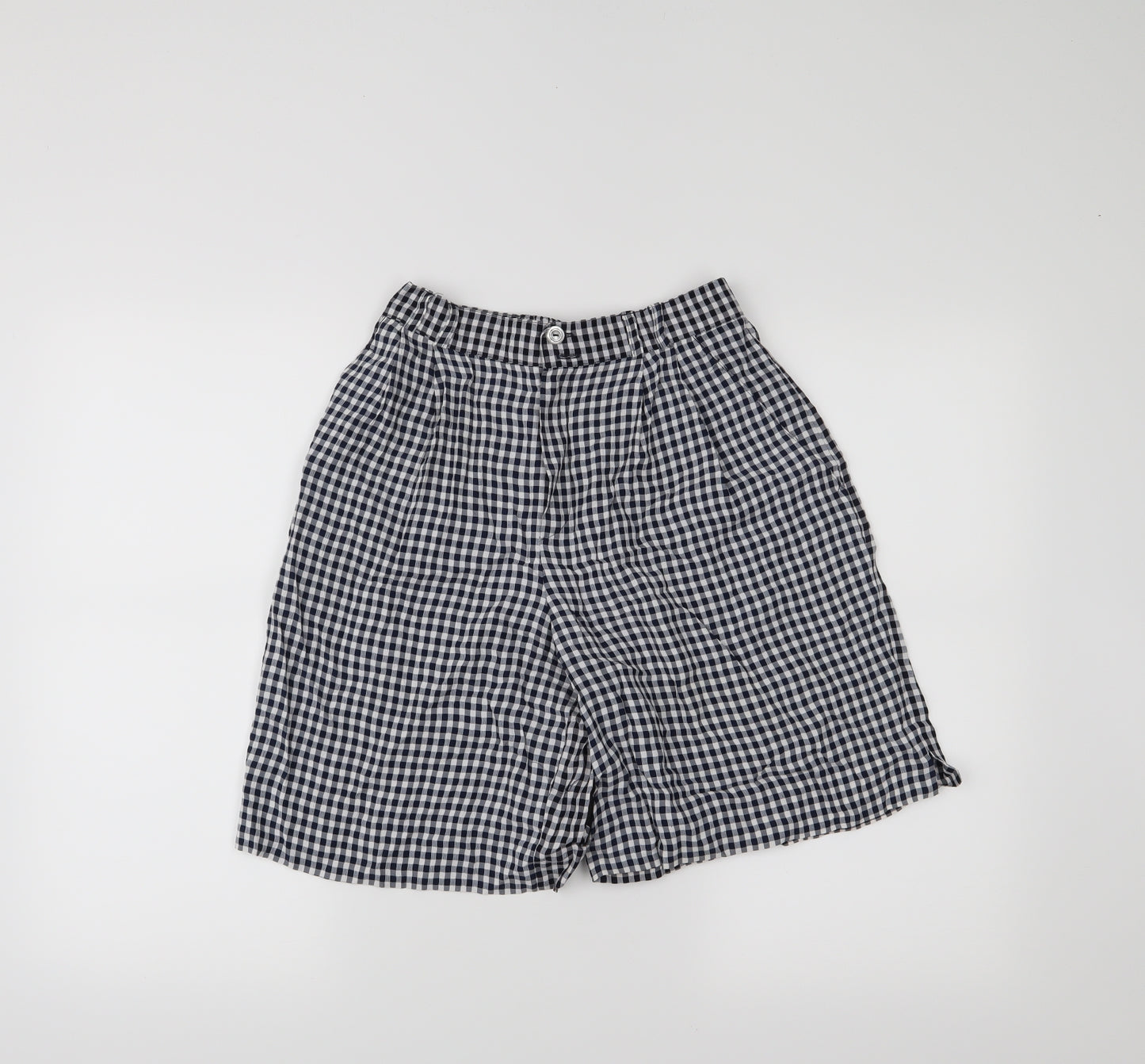 Oui Sport Womens White Check  Sweat Shorts Size 10