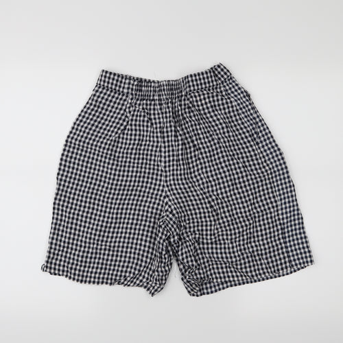 Oui Sport Womens White Check  Sweat Shorts Size 10