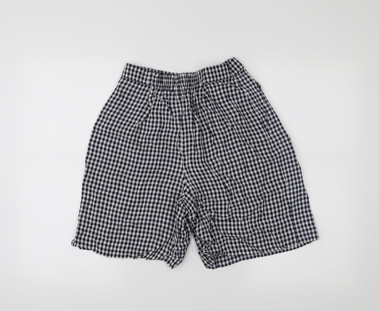 Oui Sport Womens White Check  Sweat Shorts Size 10