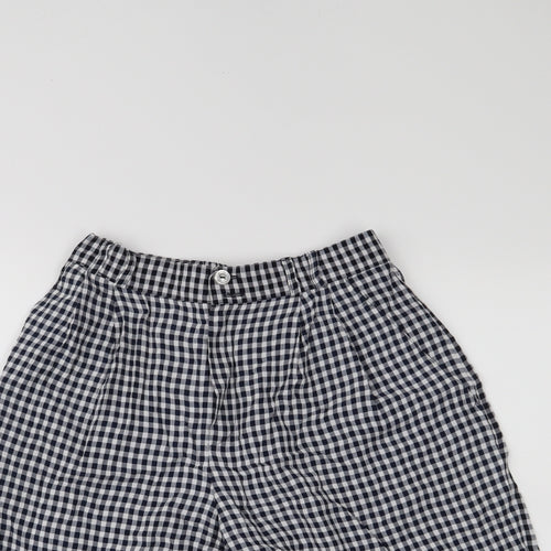 Oui Sport Womens White Check  Sweat Shorts Size 10