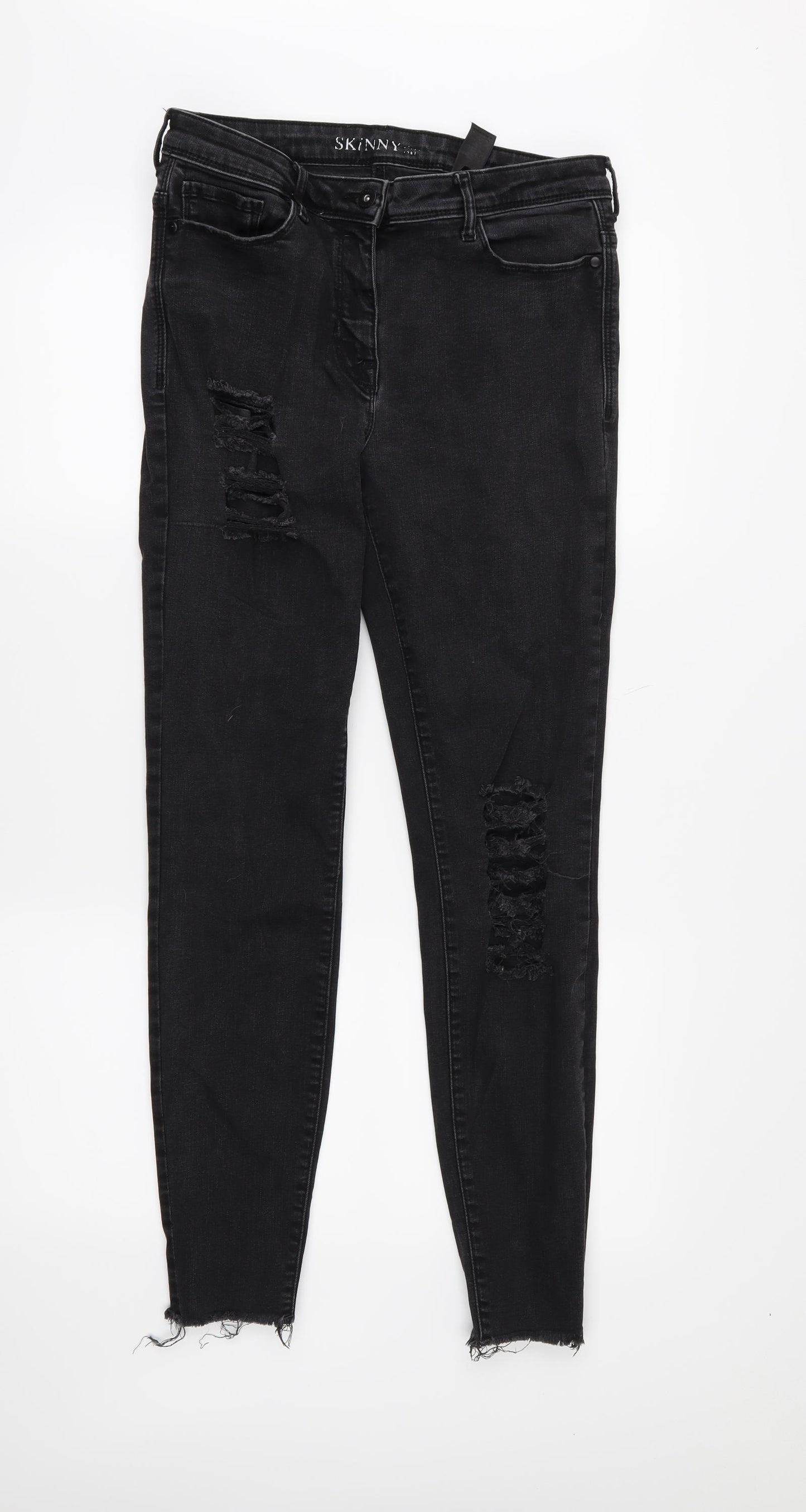 NEXT Womens Black   Skinny Jeans Size 12 L29 in