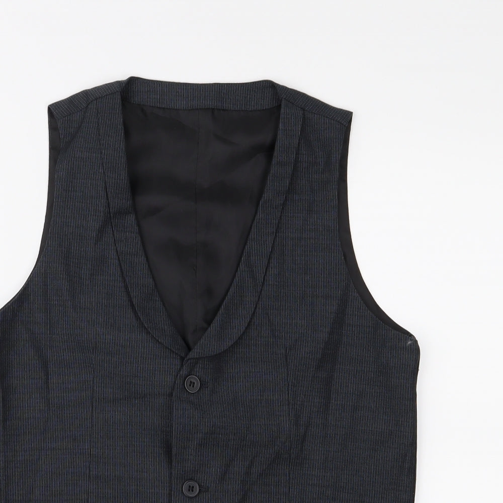 Marks and Spencer Boys Black   Jacket Waistcoat Size 13 Years