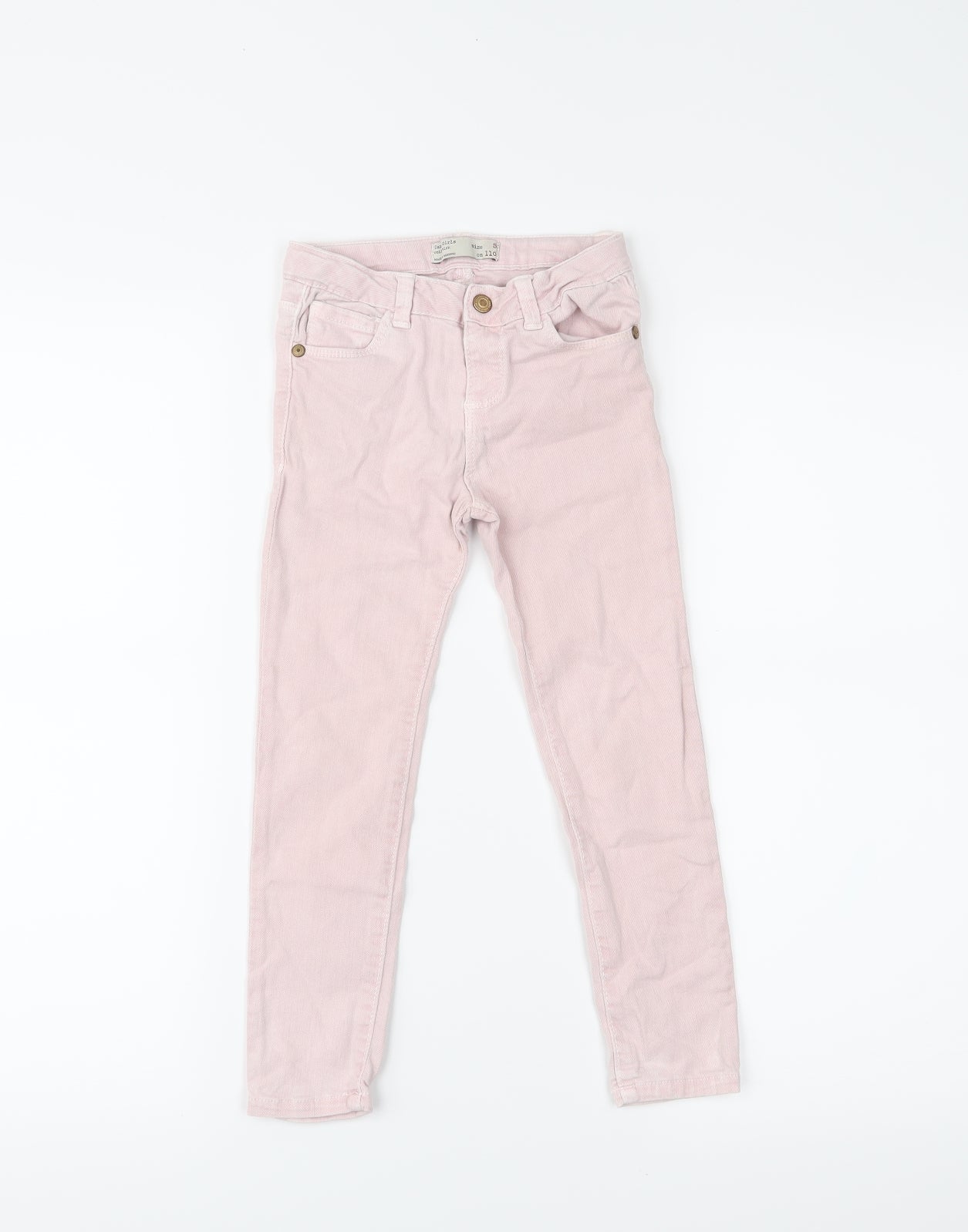 Zara Girls Pink   Straight Jeans Size 5 Years