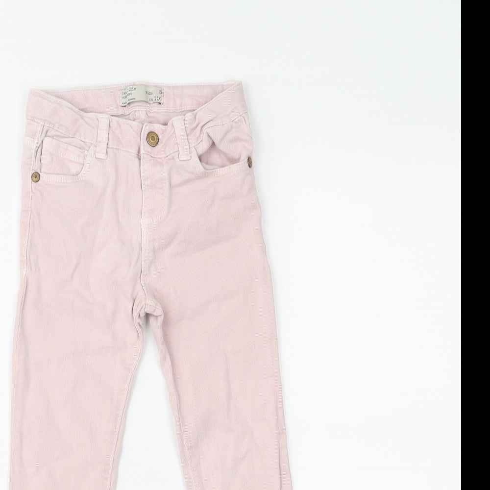 Zara Girls Pink   Straight Jeans Size 5 Years
