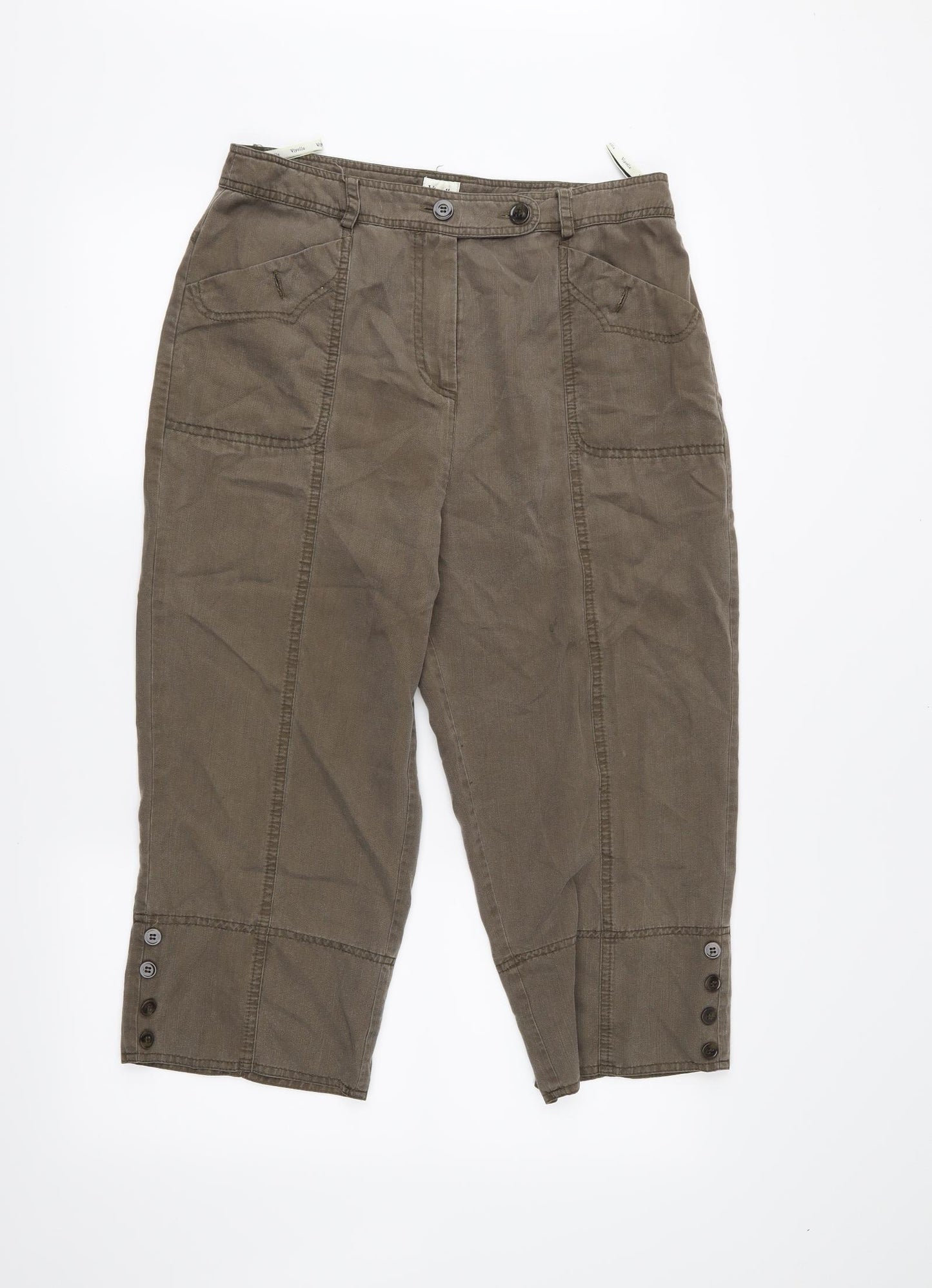 Viyella Womens Brown   Cropped Trousers Size 12 L20 in