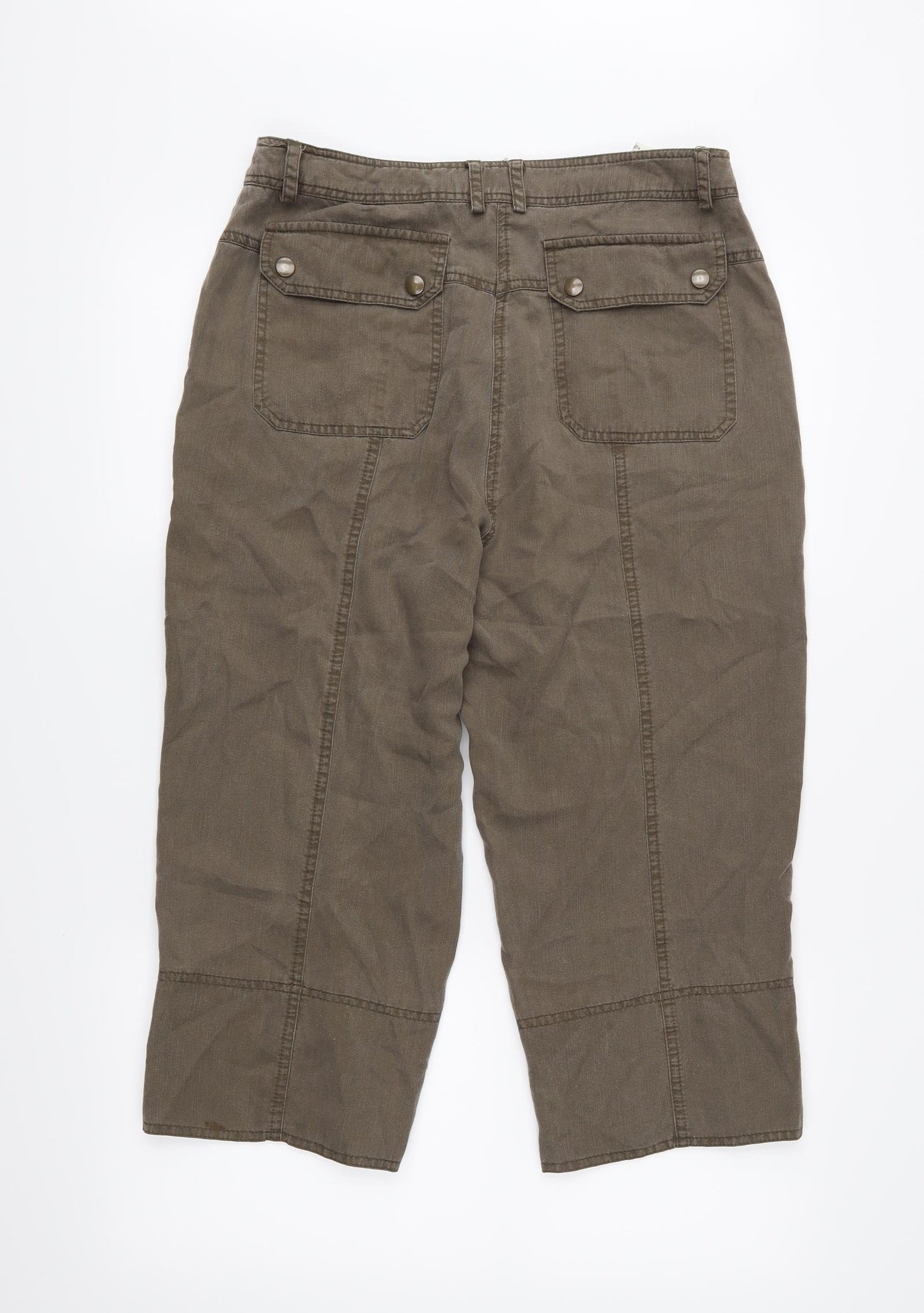 Viyella Womens Brown   Cropped Trousers Size 12 L20 in