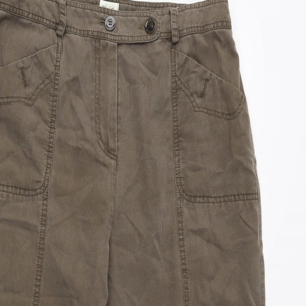 Viyella Womens Brown   Cropped Trousers Size 12 L20 in
