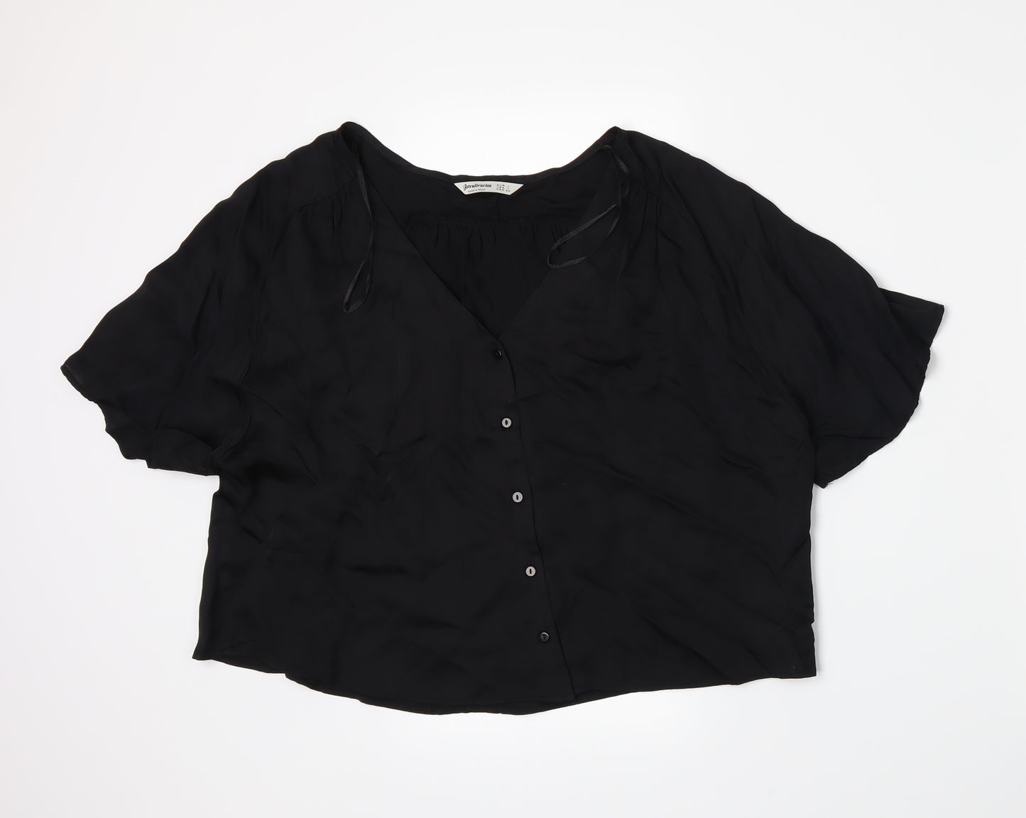 Stradivarius Womens Black   Basic Blouse Size L