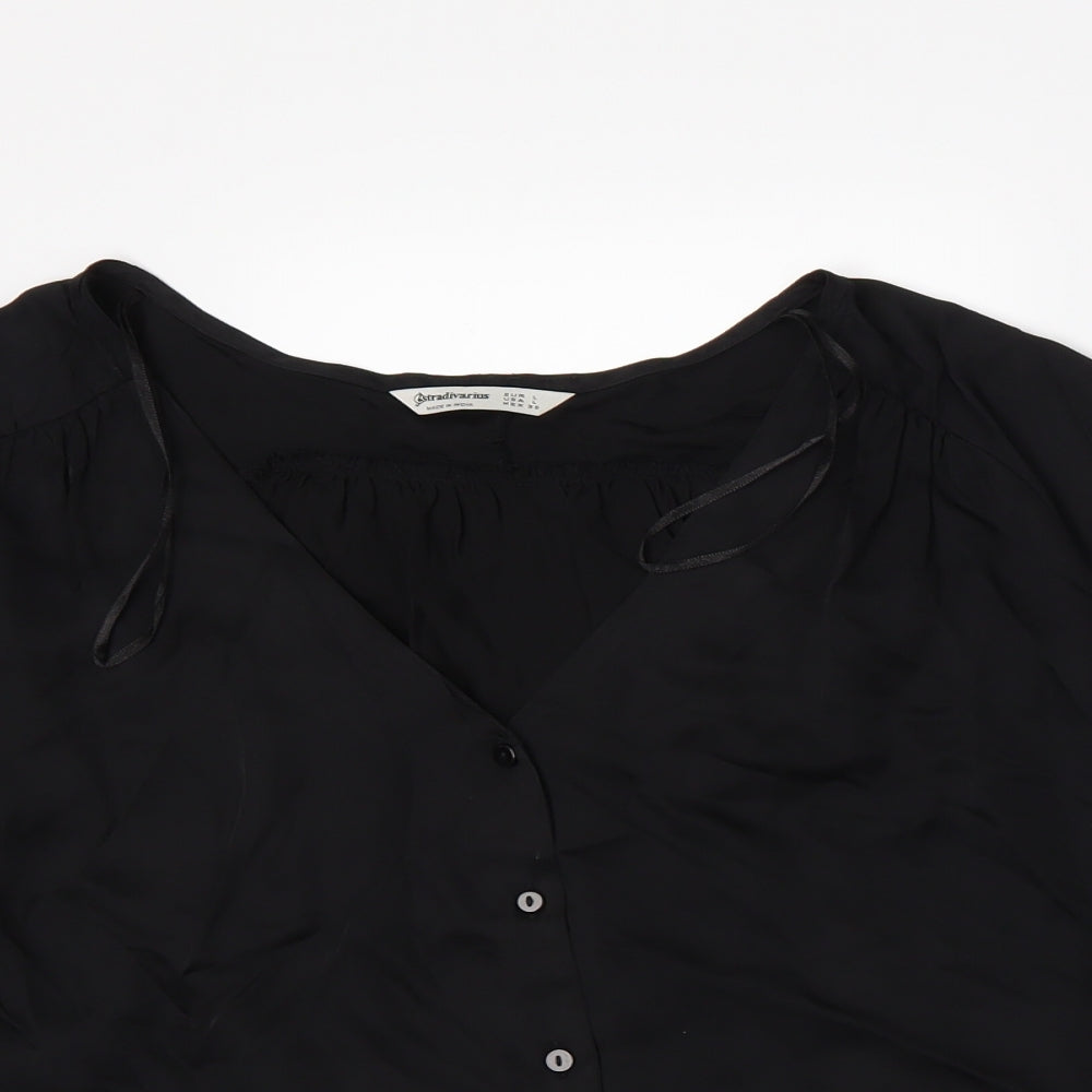 Stradivarius Womens Black   Basic Blouse Size L
