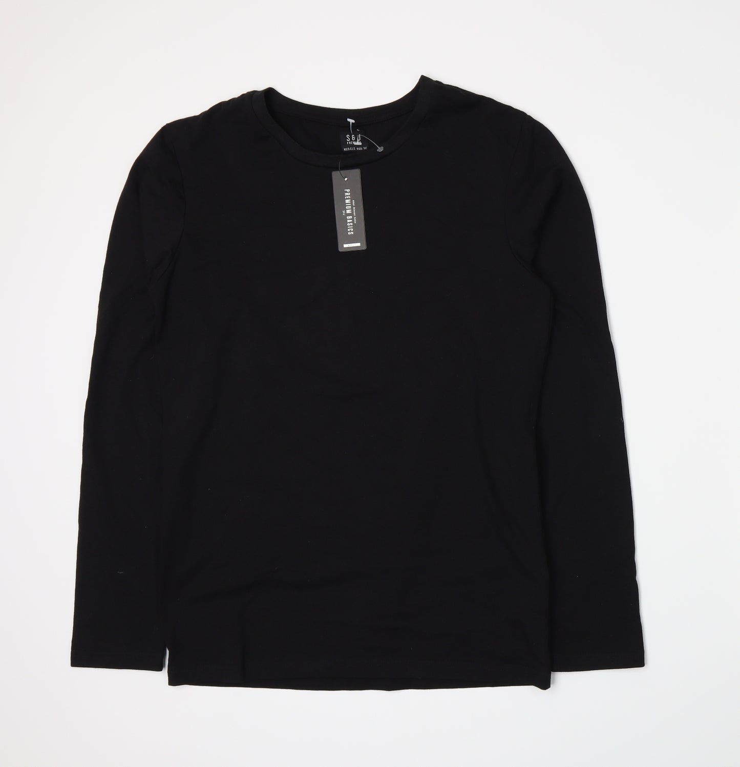 S&J Mens Black    T-Shirt Size M
