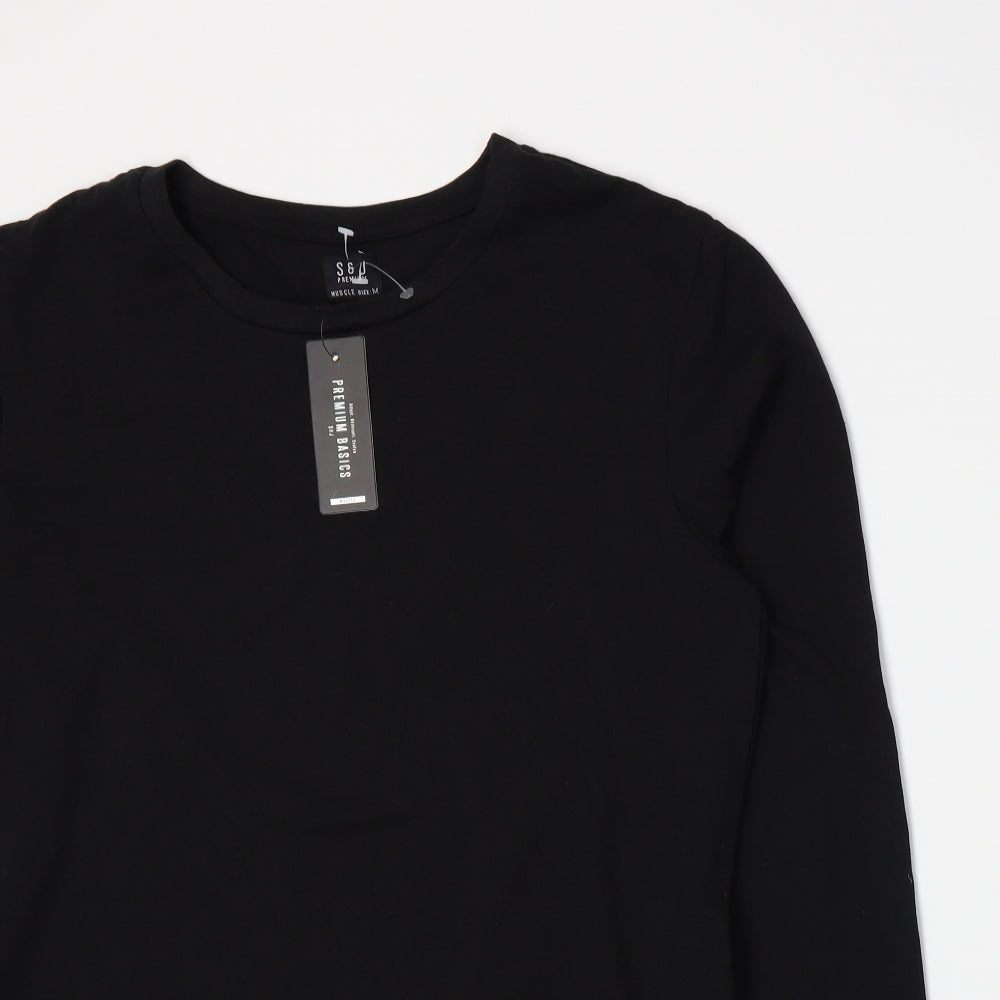 S&J Mens Black    T-Shirt Size M