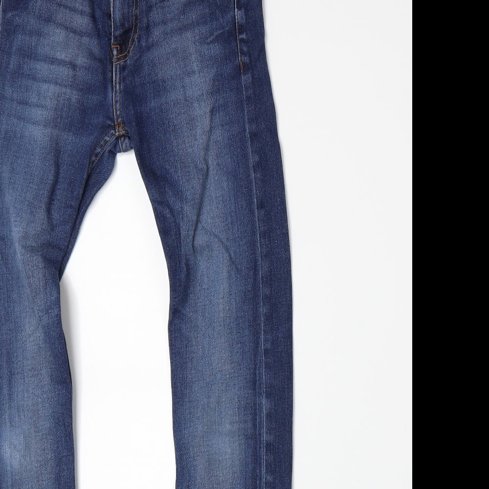 Levi's Womens Blue  Denim Tapered Jeans Size 12 L27 in