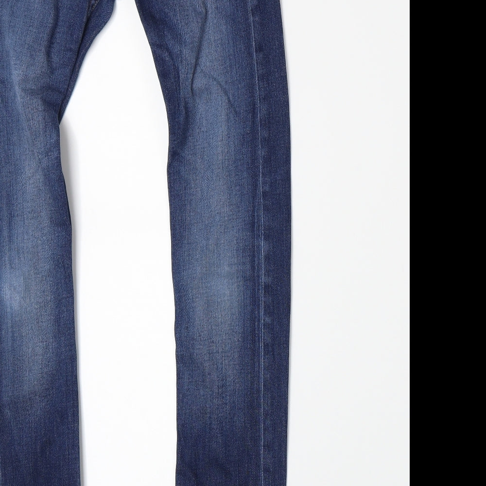 Levi's Womens Blue  Denim Tapered Jeans Size 12 L27 in
