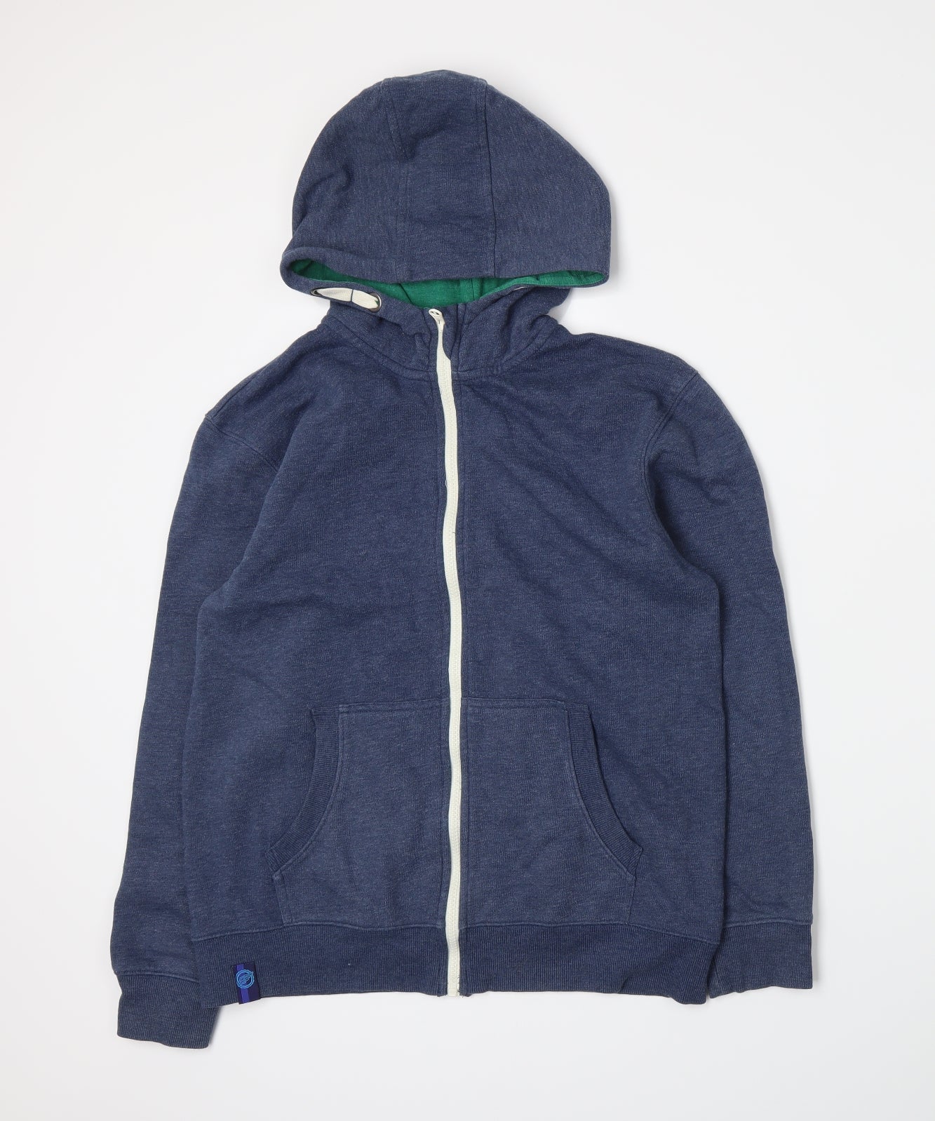 Bluezoo Boys Blue  Jersey Full Zip Hoodie Size 12-13 Years