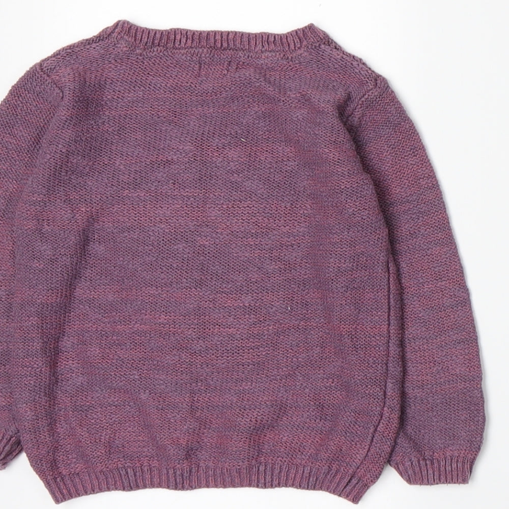 F&F Girls Purple  Knit Pullover Jumper Size 2-3 Years