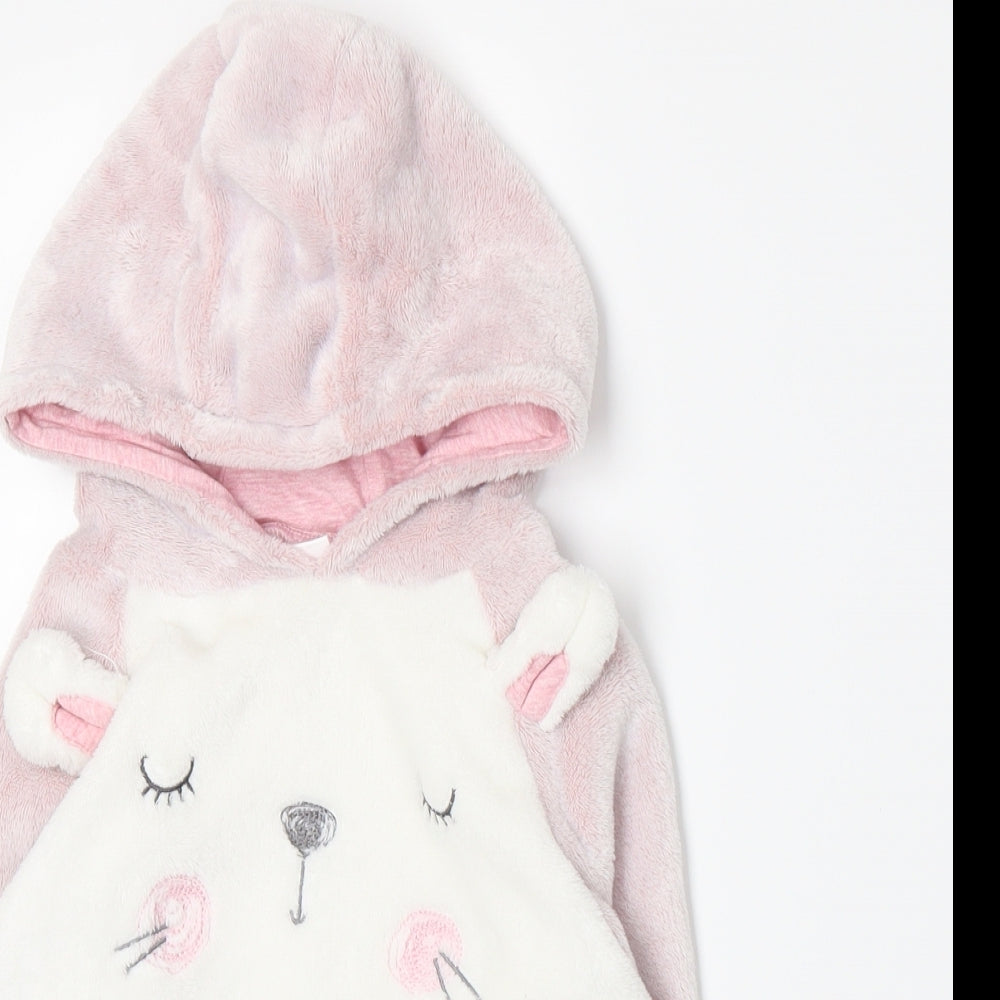 NEXT Girls White  Fleece Pullover Hoodie Size 2-3 Years