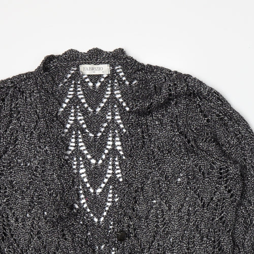 Fabrizio Womens Grey  Knit Cardigan Jumper Size M
